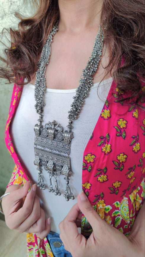 Gulabi Pink Long Cape Jacket